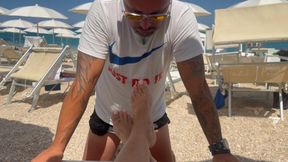LILY DUPONT : FOOT LICKING ON THE BEACH