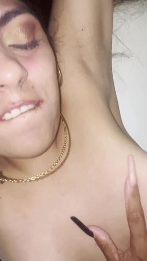 Key moment from &quot;Busty lesbian STEPMOTHER fucks her STEPDAUGHTER in the kitchen and her husband almost discovers her.&quot;