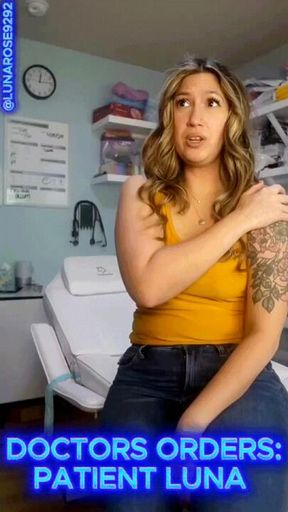 POV Luna needs a vaccine shot. While she assumed it would be given in her arm, the doctor instructed her to lower her trousers instead. 👖🍑🧤🔥🥵