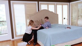 FAMILY STROKES Promiscuous stepsister disciplined by big stepbro cock