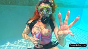 Aquaphilias- Catherine Foxx- Underwater SCUBA Jack Off Instructions