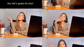 Your boss calls you to her office and blows smoke in your face