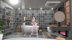 St. Louis Bathroom Undress Dance Hentai Tell Me Song Azur Lane Mmd 3D Soft Green Hair Color Edit Smixix