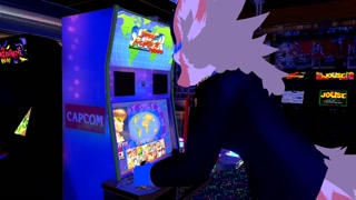 Female Nardoragon gets pounded in arcade by wicker