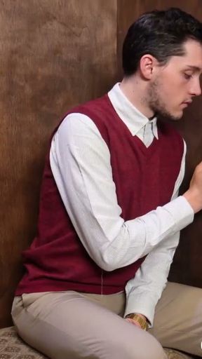 Sinful twink bareback drilled by priest in confession booth   Clip 1