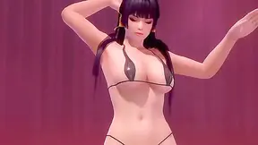 Nyotengu Tempts Fighters with Sultry Pole Dance in or Alive Realm