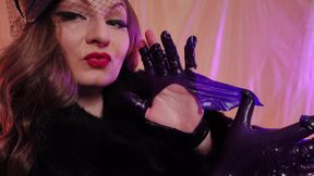 ASMR: fur fetish and ripping latex rubber gloves clothes destruction (Arya Grander)