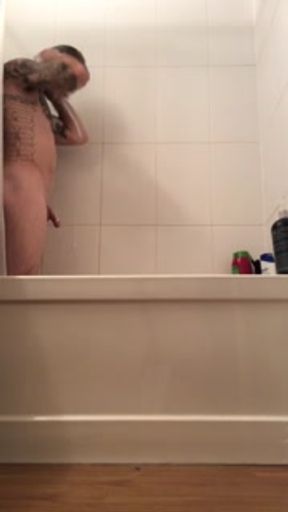 Quick clean up and nut bust before I go to a threesome