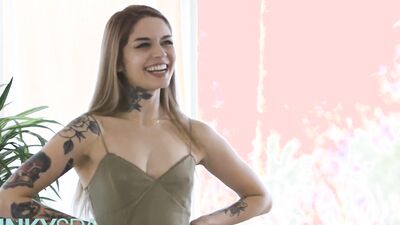 Inked girl Vanessa Vega is massaged and fucked by a black stud