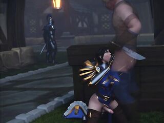 Futanari Alliance Human Captain Ashtinn sucks/ banged by Defias Rogue for Info (dressed)