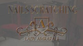 NAILS SCRATCHING Total lenghts 3:39 minutes  Bdsm Slave Fingernails Scratch  ?? Fingenagel in die Haut kratzen  LADY AMRAPALI  Herrin Mistress Domina