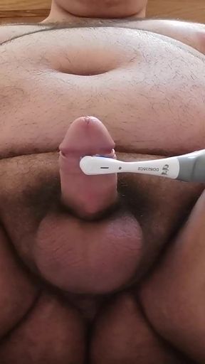 Must-see moment from &quot;chubby guy cums with electric toothbrush&quot;