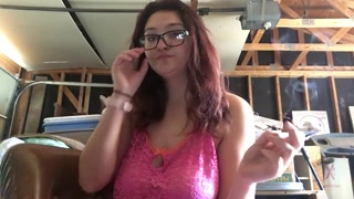 Hot Teen Smokin In Garage Prt2