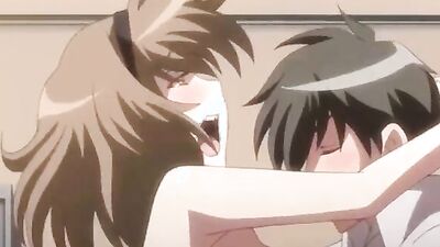 Watch this hentai babe get her tight pussy stretched and filled with cum