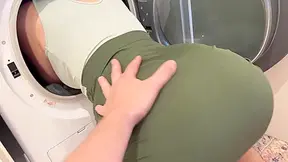 Stepmom Stuck In Washing Machine And Adopted Stepson Was Not Afraid And Fucked Her