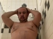 Chub taking a shower