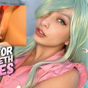 Elizabeth Liones cosplay from seven deadly sins RED LIGHT GREEN LIGHT jerk off game