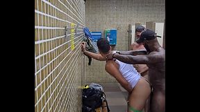 bareback latin gay sex orgy in the bus station bathroom 08 12
