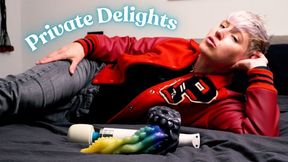 FtM cums with monster tongue dildo in pussy - Jaq Quicksilver - solo, Slavermaw, hitachi, big clit - 720p mp4