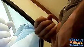 Straight thug Bryce Corbin teases by jerking off solo