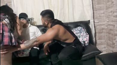 Her curvy ass shook as his brother drilled her cunt rough