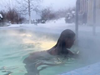 Monika Fox Gives Winter Quick Fellatio-job And Masturbates In Nature Surrounded By Snow