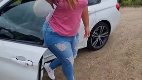 Sexo p&uacute_blico!! Fu&iacute_ a dar una vuelta con mi amigo y pas&oacute_ esto!