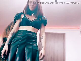 Caning BALLS with RIDING CROP - Zeida and Luficeria