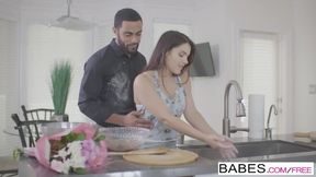 Valentina Nappi sucks some BBC in the kitchen