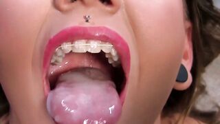 Cum eating session with naughty Ashton Pierce and Avril Hall