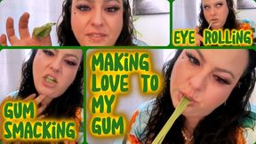ASMR Gum Chewing & Smacking Taboo with Attitude | Your Glamorous Gum Goddess Malory in Satin Robe, Full Glam & Sloppy Chewing - ASMR Fetish (No Music)