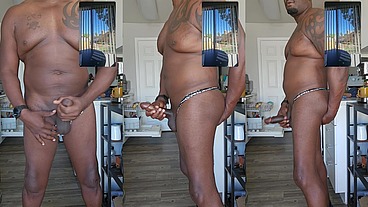 Big Black Dick in Thongs teasing