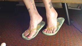 Mint and Yellow Flip Flops Shoe Play