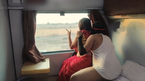 Hot MILF From Newyork City Fucked hard in Train By His boyfriend , Hot HD Sex Video
