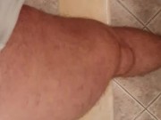 POV close up quad flexing