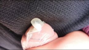 Edging with Condom It Is Creamy Precum, Two Horny Cumshots and Foamy Cum Mess