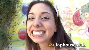 Interview with a Horny Super-Tempting Black-Haired Young babe