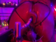 Big Butt Femboy Stuffs Butthole with Dildos for Halloween