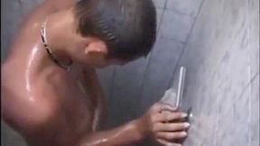 Boy shower jerk off