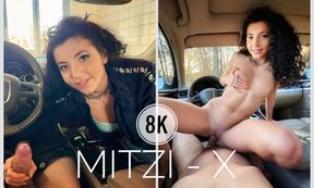 With Beautiful Mitzi at the car wash
