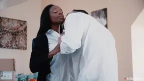 Stunning Lola Marie swallows and rides thick member in kitchen