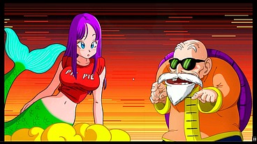 Kame Paradise [PornPlay Dragon Ball parody sex game] Ep.1 Mermaid big boobs titfuck and facial