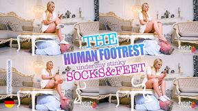 The human footrest for my stinky socks & bare feet ( Foot Domination with Goddess Sheila ) - FULL HD MP4