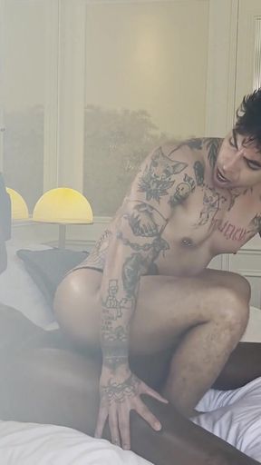 Key moment from &quot;CAUGHT DADDY BLACK FUCKING SEXY TATTED MAN&quot;