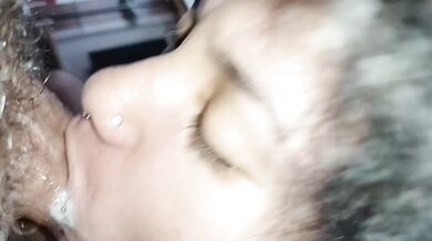 lots of saliva and spit in this torturous blowjob, lucky guy‍