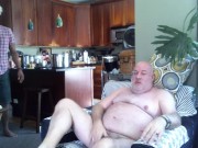 KennieJai jerks off and cums on a bear's face