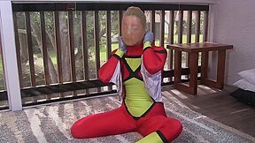 Spandex Superheroine Trapped