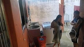 wife left and the maid couldn't resist my erect cock