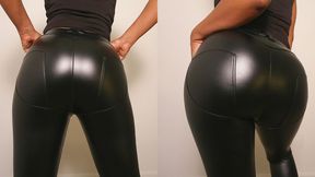 Divine Ass Worship Leather Leggings