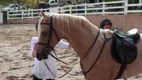 Two Beautiful Teens Get It Going in a Stable